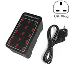 XLD-A7 Estação de carregamento rápido inteligente 100W com 15 portas USB, AC 100-240V, ficha EU, ficha US, ficha AU, ficha UK
