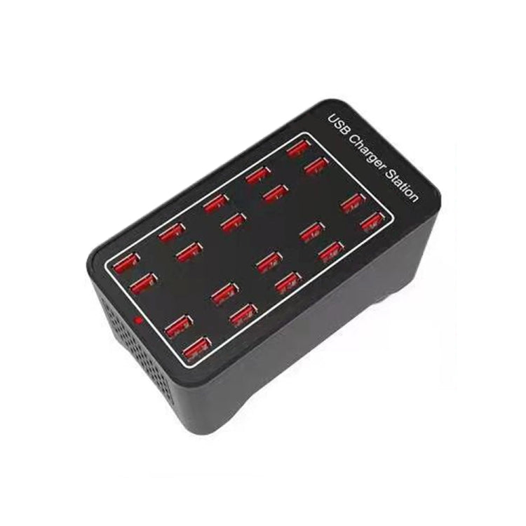 Estação de carregamento rápido inteligente 100W com 20 portas USB, AC 100-240V, ficha EU, ficha US, ficha AU, ficha UK