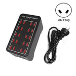 Estação de carregamento rápido inteligente 100W com 20 portas USB, AC 100-240V, ficha EU, ficha US, ficha AU, ficha UK