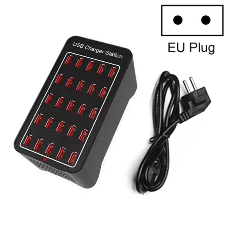Estação de carregamento rápido inteligente 150W com 25 portas USB, AC 110-240V, ficha EU, ficha US, ficha AU, ficha UK