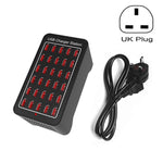 XLD-A7 Estação de carregamento rápido inteligente 150W com 30 portas USB, AC 110-240V, ficha EU, ficha US, ficha AU, ficha UK
