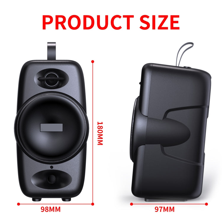Coluna Bluetooth Portátil Cilíndrica BT08, Suporta Cartão TF / FM / AUX 3,5mm / Disco U