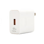 Carregador de Viagem USB de Carga Rápida 66W 6A, Ficha EUA, Ficha EUA