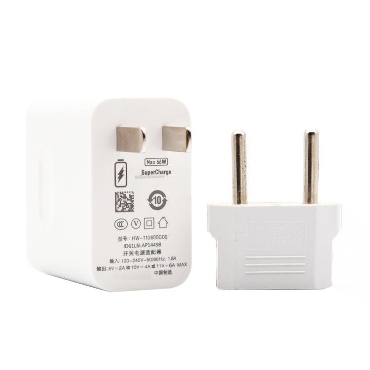 Carregador de Viagem USB de Carga Rápida HW-66W 6A com Adaptador de Ficha para UE, Com Ficha UE