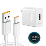 Carregador de Viagem USB de Carga Rápida HW-66W 66W + Cabo de Dados USB para Type-C de Carga Flash, Plugue US, Plugue US(1m), Plugue US(1.5m), Plugue US(2m)