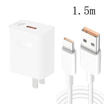 Carregador de Viagem USB de Carga Rápida HW-66W 66W + Cabo de Dados USB para Type-C de Carga Flash, Plugue US, Plugue US(1m), Plugue US(1.5m), Plugue US(2m)