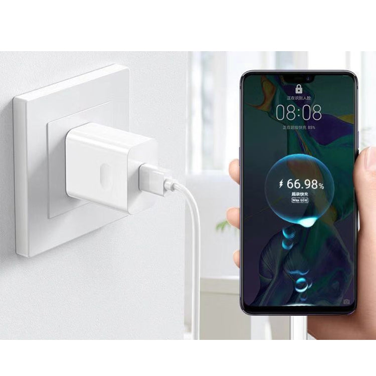 Carregador de Viagem USB de Carga Rápida 66W com Cabeça de Conversão para Plugue EU + Cabo de Dados USB para Type-C de Carga Flash 6A, Plugue EU, Plugue EU(1m), Plugue EU(1.5m), Plugue EU(2m)
