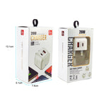 YSY-6087PD Carregador de Viagem de Dupla Carga Rápida 20W PD3.0 + QC3.0 com Cabo de Dados USB para Micro USB, Plugue EU, Plugue US, Plugue UK