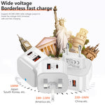 Carregador de Viagem Rápido Duplo 20W PD3.0 + QC3.0 YSY-6087PD com Cabo de Dados Type-C para Type-C, Ficha UE, Ficha EUA, Ficha Reino Unido