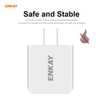 Carregador de Viagem Portátil ENKAY Hat-Prince U090 20W PD + QC 3.0 com Portas Duplas de Carga Rápida, Ficha EUA