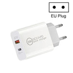 Carregador de Viagem de Dupla Carga Rápida 20W PD3.0+QC 3.0 para iPhone, Huawei, Samsung, Xiaomi, Plugue EU, Plugue US, Plugue AU