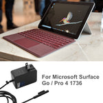 Carregador Adaptador AC 24W 15V 1.6A para Microsoft Surface Go / Pro 4 1736, Ficha US
