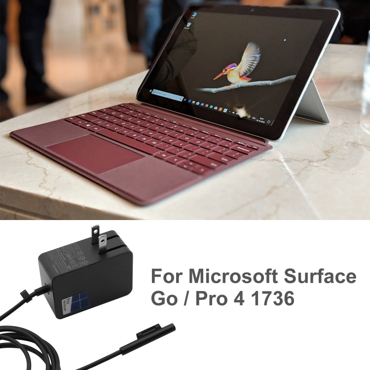 Carregador Adaptador AC 24W 15V 1.6A para Microsoft Surface Go / Pro 4 1736, Ficha US