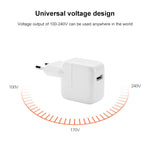 Carregador de Viagem com Porta USB 12W para Série iPad / Série iPod / Série iPhone, Ficha EU