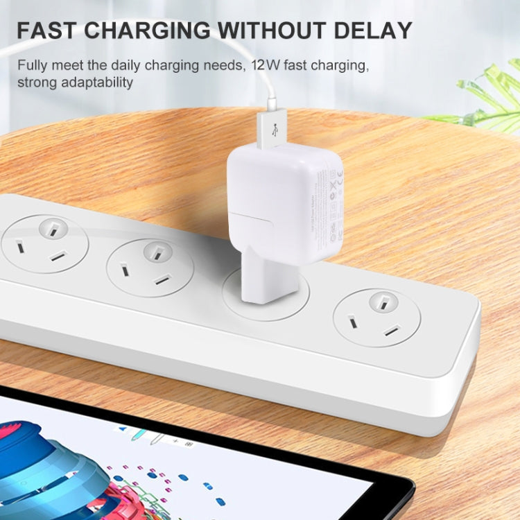 Carregador de Viagem com Porta USB 12W para Série iPad / Série iPod / Série iPhone, Ficha EU