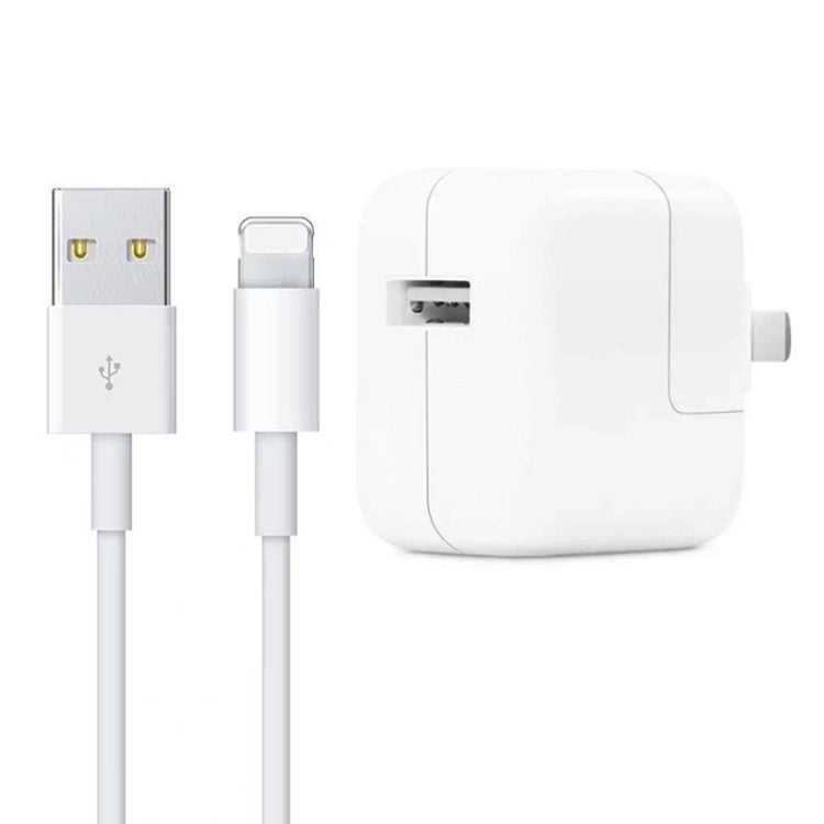 Carregador USB 12W + Cabo de Dados USB para 8 Pinos para Série iPad / iPhone / iPod, Ficha US