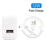 Carregador USB 12W + Cabo de Dados USB para 8 Pinos para Série iPad / iPhone / iPod, Ficha US
