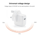Carregador USB 12W + Cabo de Dados USB para 8 Pinos para Série iPad / iPhone / iPod, Ficha UK