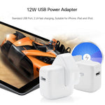 Carregador USB 12W + Cabo de Dados USB para 8 Pinos para Série iPad / iPhone / iPod, Ficha UK