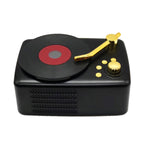 Estilo retro, antena FM incorporada de alta sensibilidade, viagem de longa duração, T12 (Preto)
