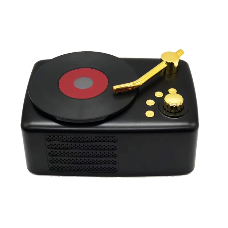 Estilo retro, antena FM incorporada de alta sensibilidade, viagem de longa duração, T12 (Preto)