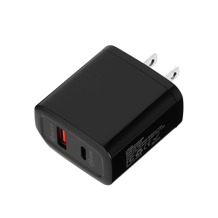 TE-PD01 Carregador Rápido com Duas Portas USB PD 20W + QC3.0 com Luz Indicadora, Ficha US, Ficha US