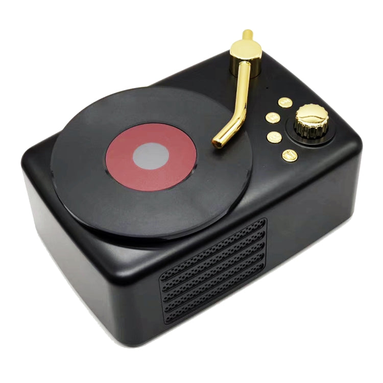 Estilo retro, antena FM incorporada de alta sensibilidade, viagem de longa duração, T12 (Preto)