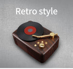 Estilo retro, antena FM incorporada de alta sensibilidade, viagem de longa duração, T12 (Preto)