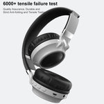 Auriculares Bluetooth 5.0 coloridos com LED, dobráveis, estéreo HiFi sem fios, com microfone, suporte para cartão TF e entrada AUX 3,5 mm