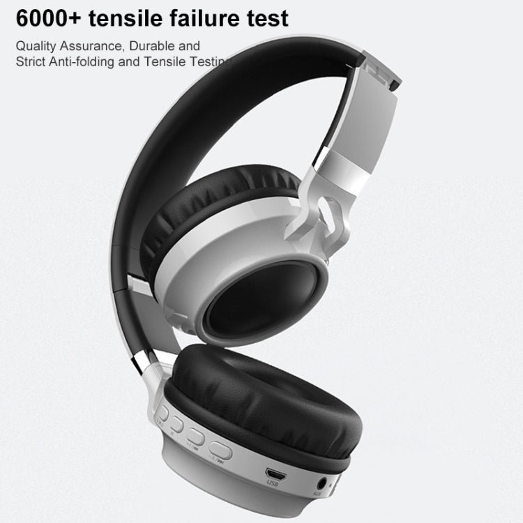Auriculares Bluetooth 5.0 coloridos com LED, dobráveis, estéreo HiFi sem fios, com microfone, suporte para cartão TF e entrada AUX 3,5 mm