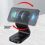 B-13 Carregador Sem Fios Magnético 3 em 1 15W Máximo para Telemóveis, Apple Watch e AirPods