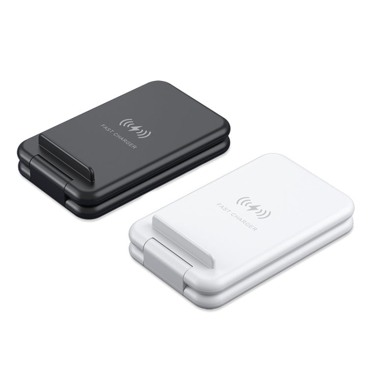 Estação de Carregamento Sem Fios Rápido Qi Dobrável 3 em 1 15W com Suporte para Telemóveis iPhone, iWatch e AirPods
