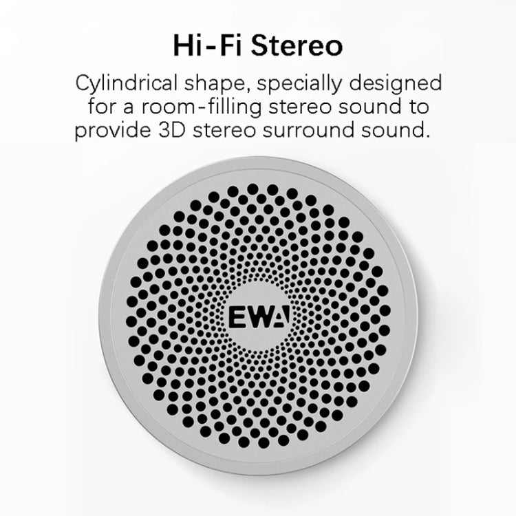 EWA A115 Altifalante Bluetooth Metálico Portátil 105H Potência Hifi Estéreo Subwoofer para Exterior