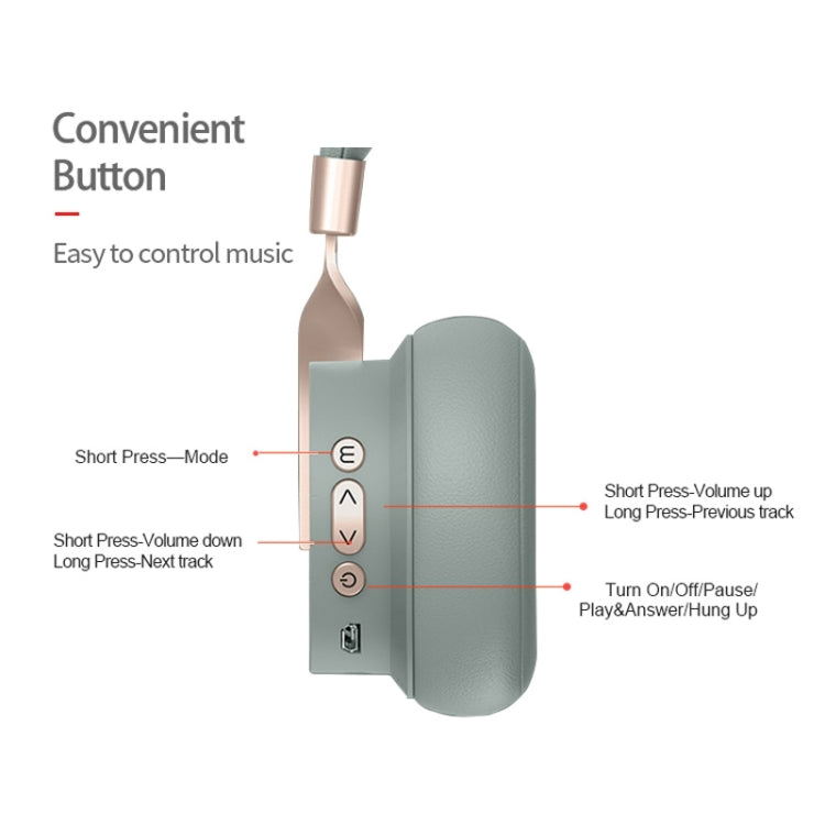 Auricular Gaming Estéreo HIFI Super Bass Sem Fios P3 5.0 com Microfone, Suporta TF / FM / AUX