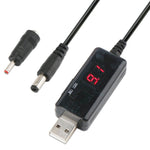Conversor USB KWS-912V Boost DC 5V para 9V 12V Cabo Conversor + Conjunto de Plug 3.5x1.35mm, 5V para 9V / 12V