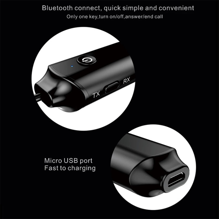 B12 Receptor e transmissor Bluetooth Adaptador de áudio com ficha de 3,5mm para TV, computador, estéreo de carro