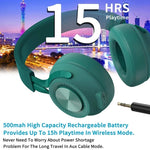 Auricular Dobrável Fingertime P1 Bluetooth 5.0 Estéreo com Almofadas de Couro Macio e Microfone Integrado para PC / Telemóveis