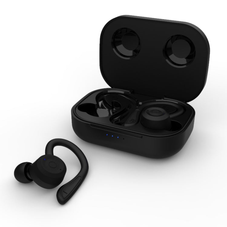 Auriculares Desportivos Sem Fios Bluetooth T20 TWS com Ganchos, Caixa de Carregamento, Impermeáveis IPX6 e Cancelamento de Ruído