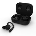 Auriculares Desportivos Sem Fios Bluetooth T20 TWS com Ganchos, Caixa de Carregamento, Impermeáveis IPX6 e Cancelamento de Ruído