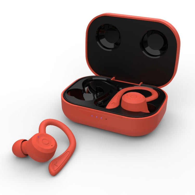 Auriculares Desportivos Sem Fios Bluetooth T20 TWS com Ganchos, Caixa de Carregamento, Impermeáveis IPX6 e Cancelamento de Ruído
