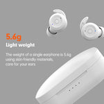 Auriculares Desportivos Sem Fios Bluetooth T20 TWS com Ganchos, Caixa de Carregamento, Impermeáveis IPX6 e Cancelamento de Ruído