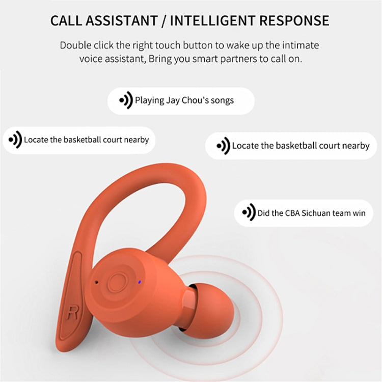 Auriculares Desportivos Sem Fios Bluetooth T20 TWS com Ganchos, Caixa de Carregamento, Impermeáveis IPX6 e Cancelamento de Ruído
