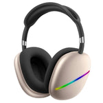 Auricular Musical Sem Fios Bluetooth RGB AKZ MAX10 com Microfone, Suporta Cartão TF