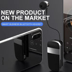 Auricular Estéreo Sem Fios Bluetooth K53 com Vibração para Lembrete de Chamadas, Clipe para Uso, Driver Auriculares para Telemóvel