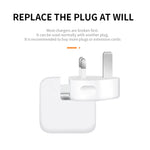 2 PCS Adaptador de Energia XJ01 para Carregador iPad 10W 12W & Carregador Série MacBook, Plugue Reino Unido, Plugue Reino Unido