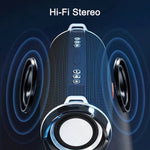 T&G TG192 Altifalante Bluetooth Estéreo 3D Bass Sem Fios Portátil com Luz LED Intermitente, Suporta FM / Cartão TF / USB