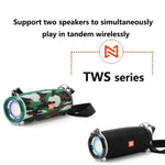 T&G TG192 Altifalante Bluetooth Estéreo 3D Bass Sem Fios Portátil com Luz LED Intermitente, Suporta FM / Cartão TF / USB