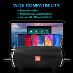 T&G TG187 Altifalante Bluetooth Portátil à Prova de Água com Bass Surround e Alça de Ombro, Suporta FM / Cartão TF