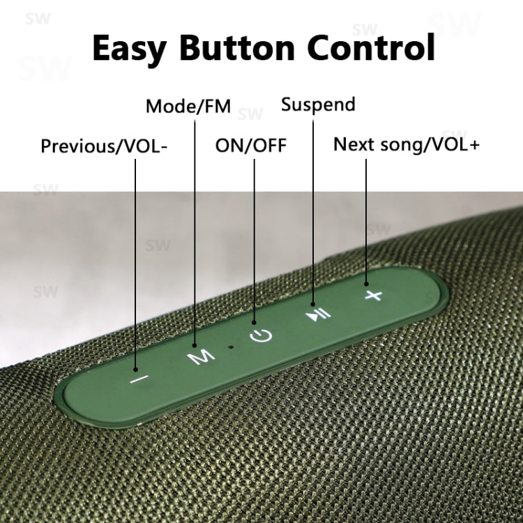 T&G TG187 Altifalante Bluetooth Portátil à Prova de Água com Bass Surround e Alça de Ombro, Suporta FM / Cartão TF