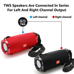 T&G TG187 Altifalante Bluetooth Portátil à Prova de Água com Bass Surround e Alça de Ombro, Suporta FM / Cartão TF